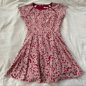 Guess Abstract Floral Patterned A Line Mini Dress